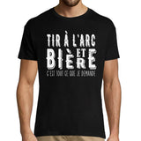 T-shirt homme Tir à l'arc et bière - Planetee