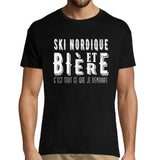T-shirt homme Ski nordique et bière - Planetee