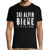 T-shirt homme Ski alpin et bière - Planetee