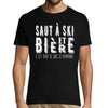 T-shirt homme Saut à ski et bière - Planetee