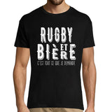 T-shirt homme Rugby et bière - Planetee