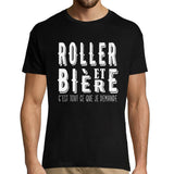 T-shirt homme Roller / Rouleau et bière - Planetee