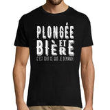 T-shirt homme Plongée et bière - Planetee