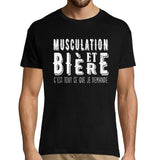T-shirt homme Musculation et bière - Planetee