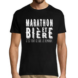 T-shirt homme Marathon et bière - Planetee
