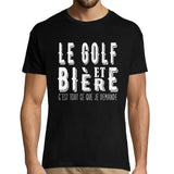 T-shirt homme Le golf et bière - Planetee