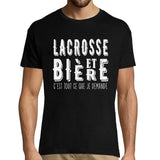 T-shirt homme Lacrosse et bière - Planetee