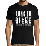 T-shirt homme Kung fu et bière - Planetee