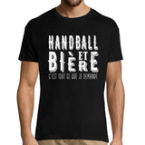 T-shirt homme Handball et bière - Planetee