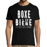 T-shirt homme Boxe et bière - Planetee