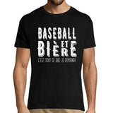 T-shirt homme Baseball et bière - Planetee