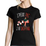 T-shirt Femme Je peux pas j'ai shopping - Planetee