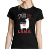 T-shirt Femme Je peux pas j'suis un lama - Planetee