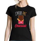 T-shirt Femme Je peux pas j'ai chocolat - Planetee
