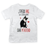 T-shirt enfant j'peux pas chat - Planetee