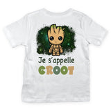 T-shirt Enfant Je s'appelle Groot Blanc - Planetee