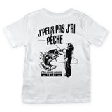 T-shirt Enfant J'peux pas j'ai Pêche blanc - Planetee