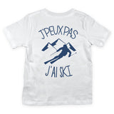 T-shirt Enfant J'peux pas j'ai Ski blanc - Planetee