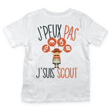 T-shirt Enfant J'peux pas j'suis Scout blanc - Planetee