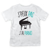 T-shirt Enfant J'peux pas j'ai piano blanc - Planetee
