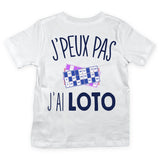 T-shirt Enfant J'peux pas j'ai loto blanc - Planetee