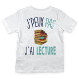 T-shirt Enfant J'peux pas j'ai lecture blanc - Planetee