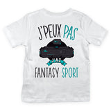 T-shirt Enfant J'peux pas j'ai fantasy sport blanc - Planetee