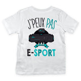 T-shirt Enfant J'peux pas j'ai e-sport blanc - Planetee