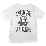 T-shirt Enfant J'peux pas j'ai cuisine blanc - Planetee