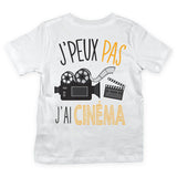 T-shirt Enfant J'peux pas j'ai cinéma blanc - Planetee
