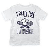 T-shirt Enfant J'peux pas j'ai barbecue blanc - Planetee
