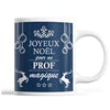 Tasse Noël Prof homme Bleu - Planetee