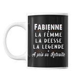 Mug prénom Fabienne cadeau départ retraite - Planetee