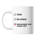 Mug Couple En couple avec Célébrité - Johnny Depp - Planetee