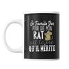 Mug Rat Je travaille dur - Planetee