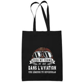 Sac Tote Bag Aviation Légende tu deviendras Noir - Planetee