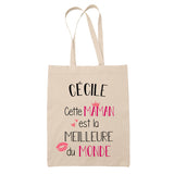 Tote Bag Cécile Meilleure Maman - Planetee