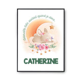 Affiche Catherine Adorable bébé quand je dors Lapin - Planetee