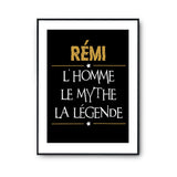 Affiche Rémi prénom mythe légende Jaune - Planetee