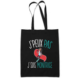 Sac Tote Bag Monitrice Je peux pas Noir - Planetee