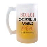 Chope de Bière Observer les Oiseaux C'est ma Routine - Planetee