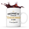 Mug blanc Propriété du Meilleur Chaudronnier - Planetee