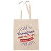 Sac Tote Bag Sous officier Femme Meilleure du Monde beige - Planetee