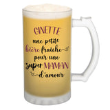 Chope de bière Ginette Super Maman - Planetee