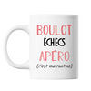 Mug Échecs C'est ma Routine Blanc - Planetee