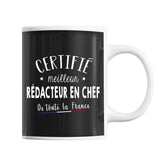 Mug Homme Rédacteur en chef Meilleur de France | Tasse Noire métier - Planetee