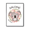 Affiche Salomé Bébé d'amour Koala - Planetee