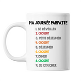 Mug blanc Crossfit Journée Parfaite - Planetee