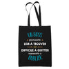 Tote Bag Formidable Boss Cadeau Travail Noir - Planetee