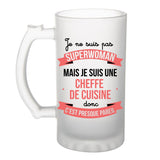 Chope de Bière Je ne suis pas Superwoman, je suis Cheffe de Cuisine - Planetee